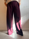 Burgundy Wide Leg Trousers