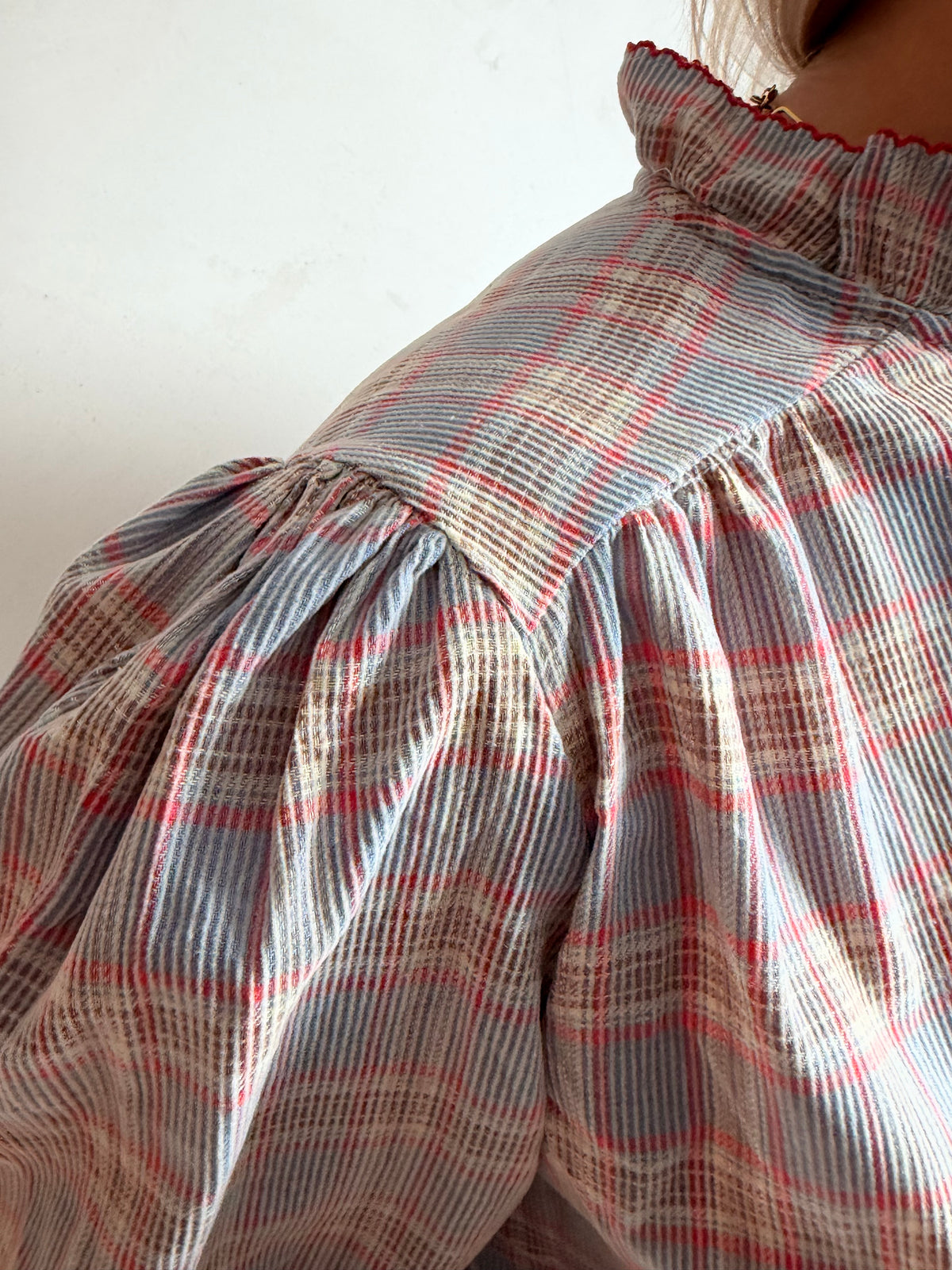 Geruite blouse