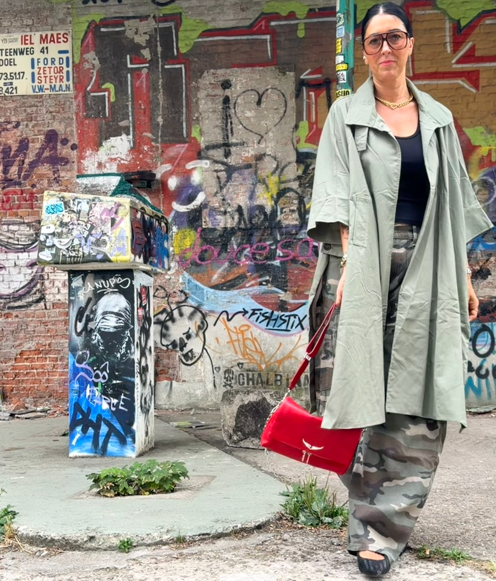 Oversized Cape-jas in Linnen