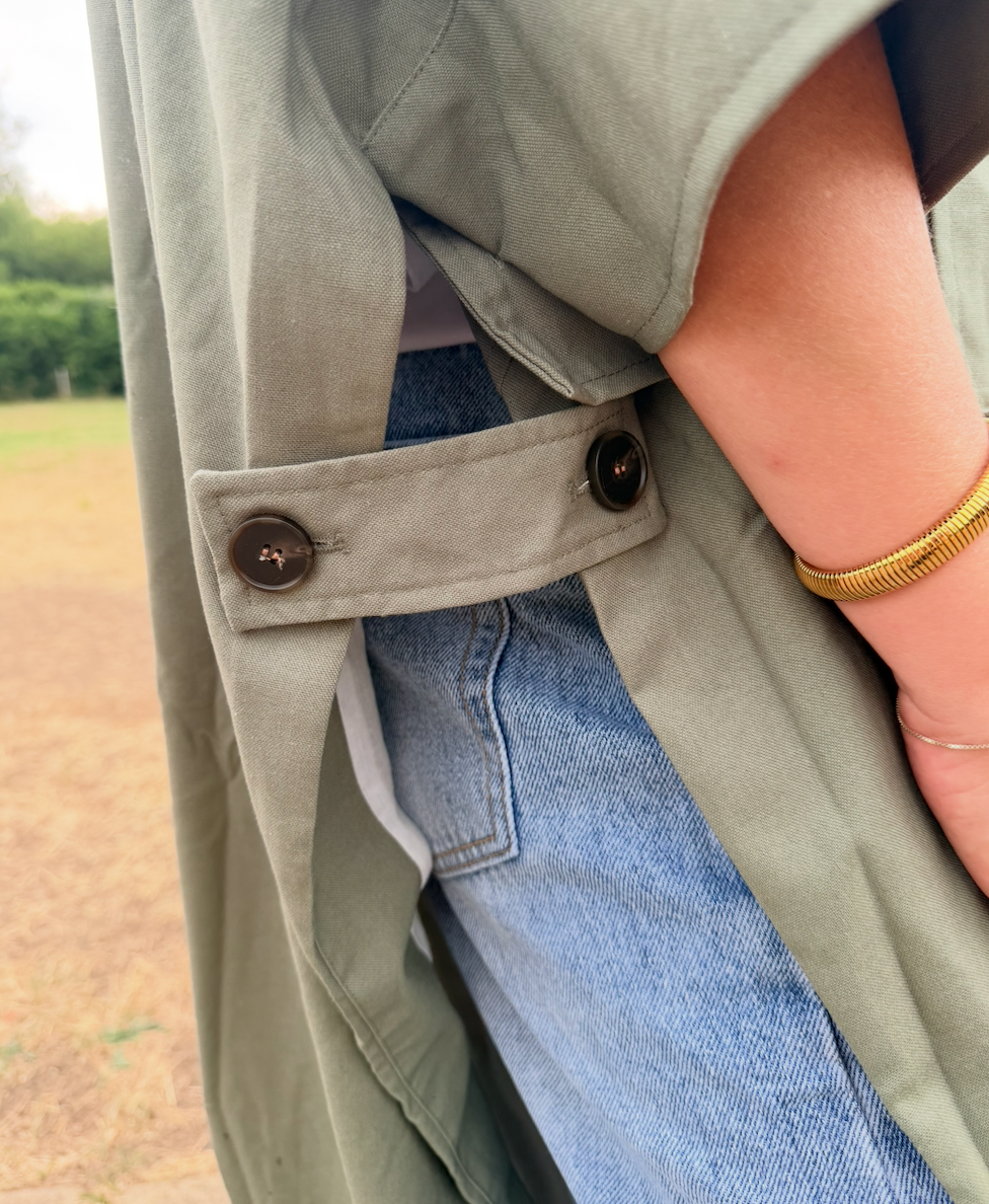 Oversized Cape-jas in Linnen