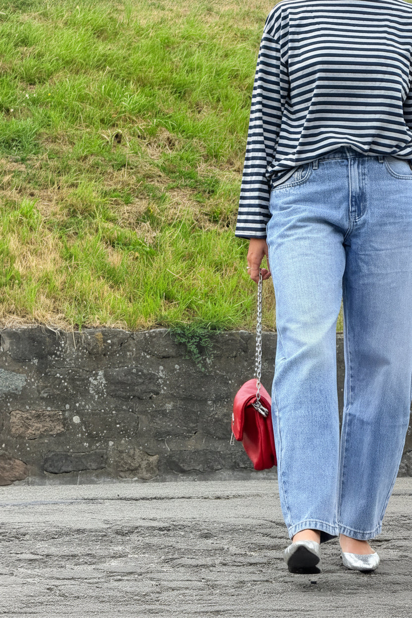 barrel cut     jeans