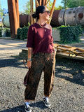 Leopard Print Wide-Leg Jeans