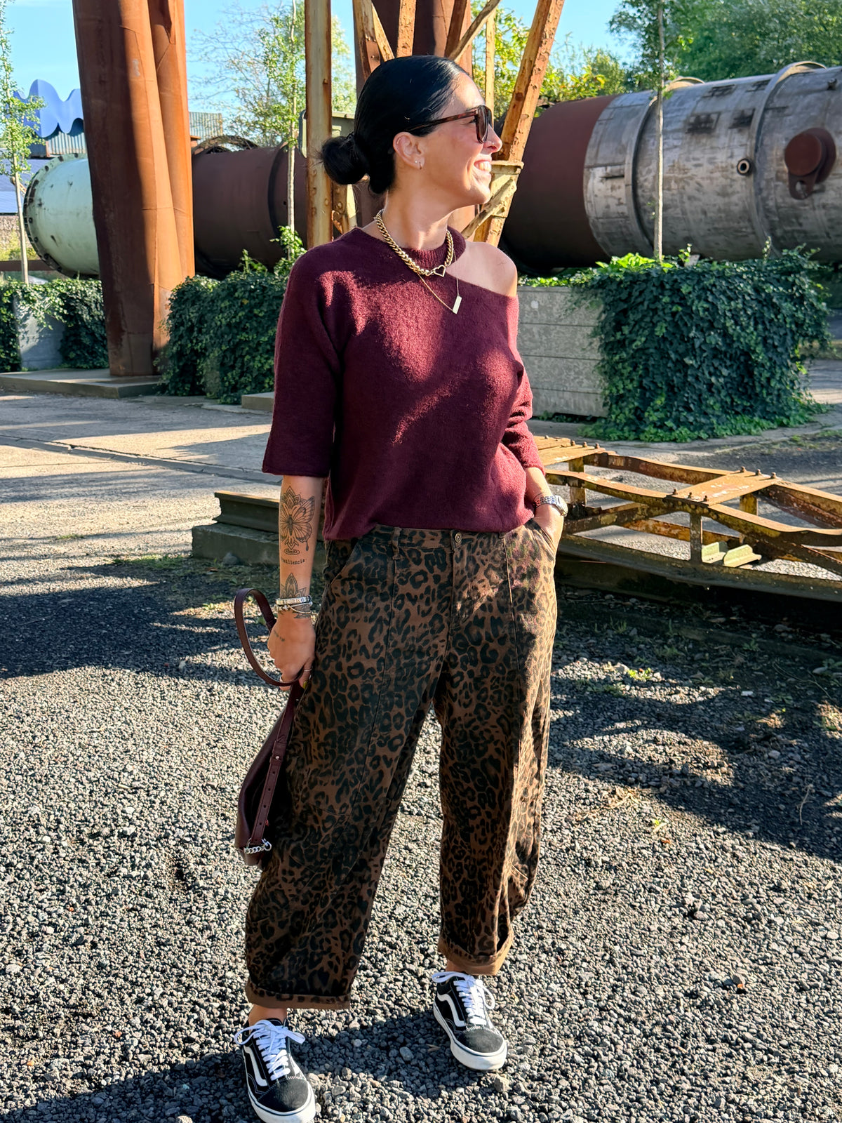 Cut-Out Shoulder Knit