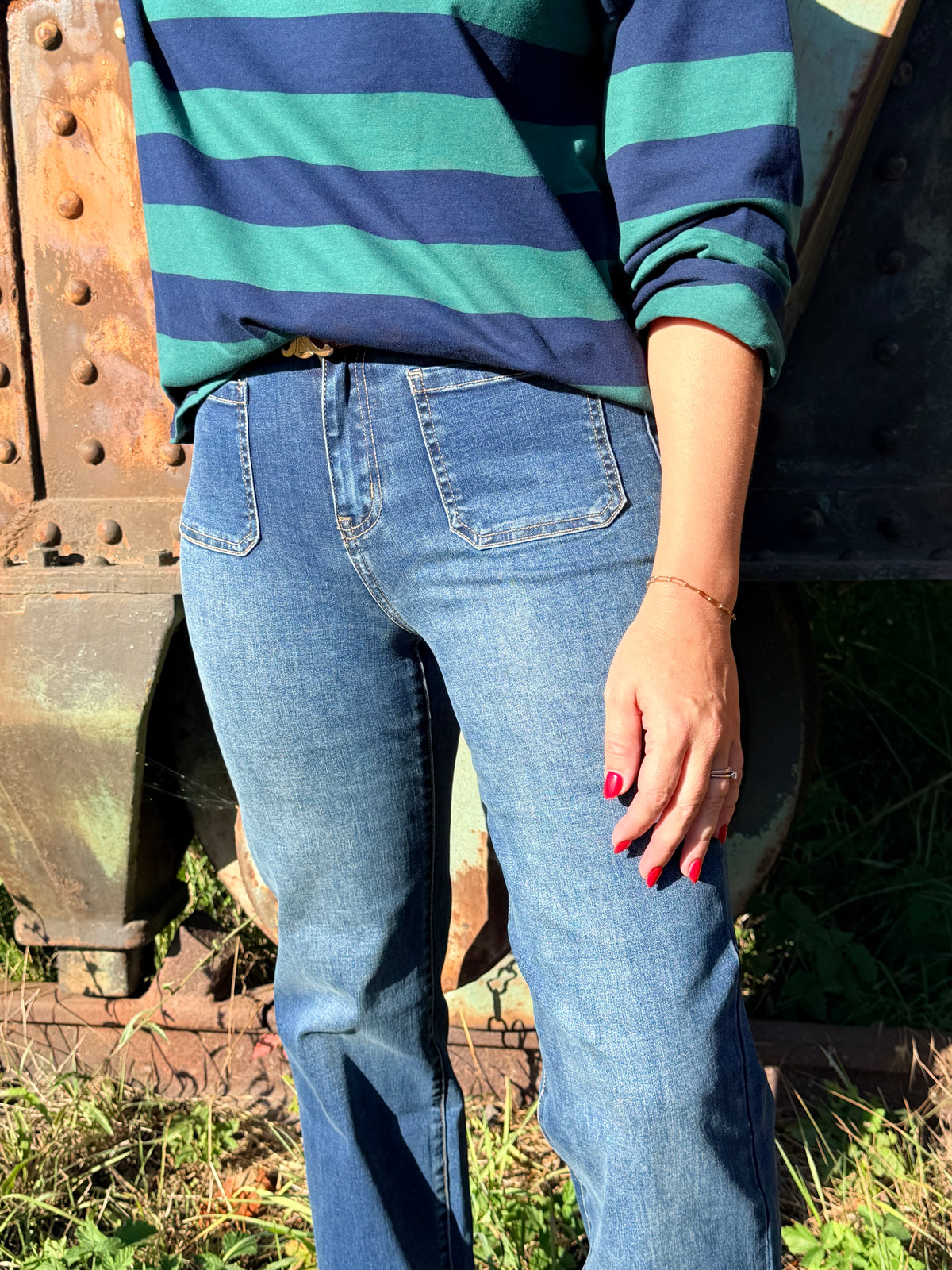 High Waist Flared Jeans