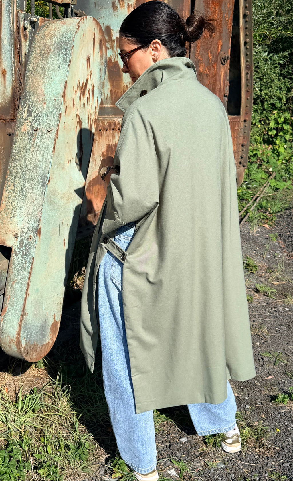 Oversized Cape-jas in Linnen