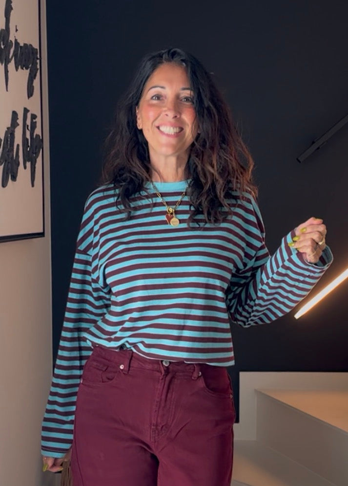 Striped Cotton Longsleeve Tee