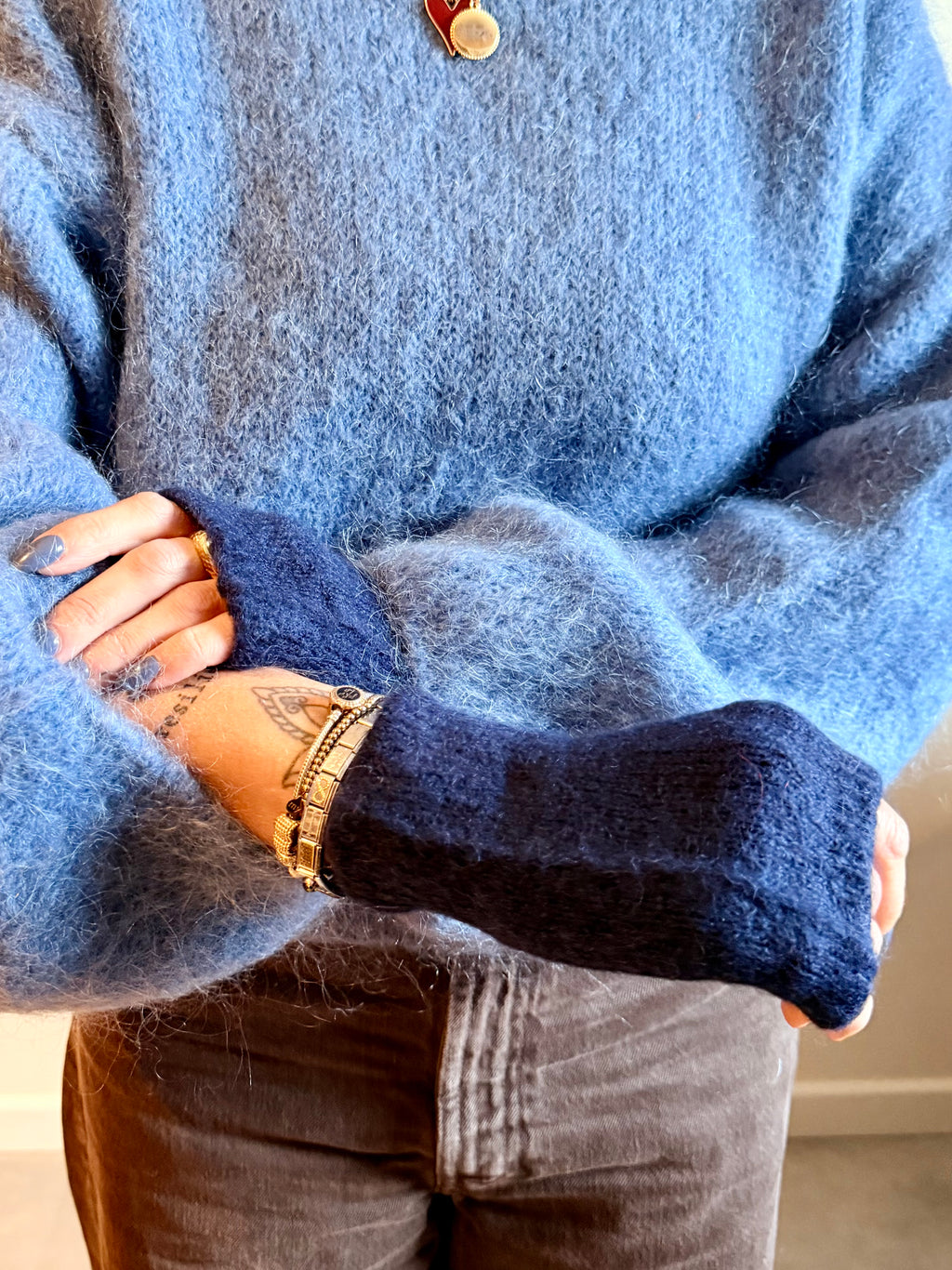 korte handschoenen gemaakt van Alpaca wool