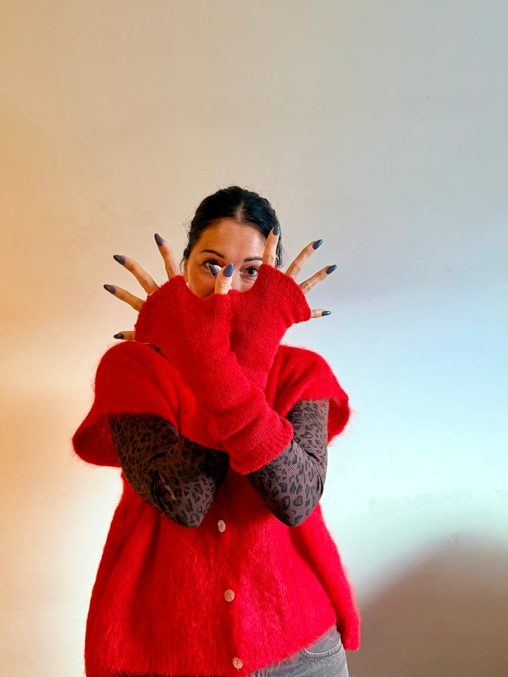 long baby alpaca handschoenen