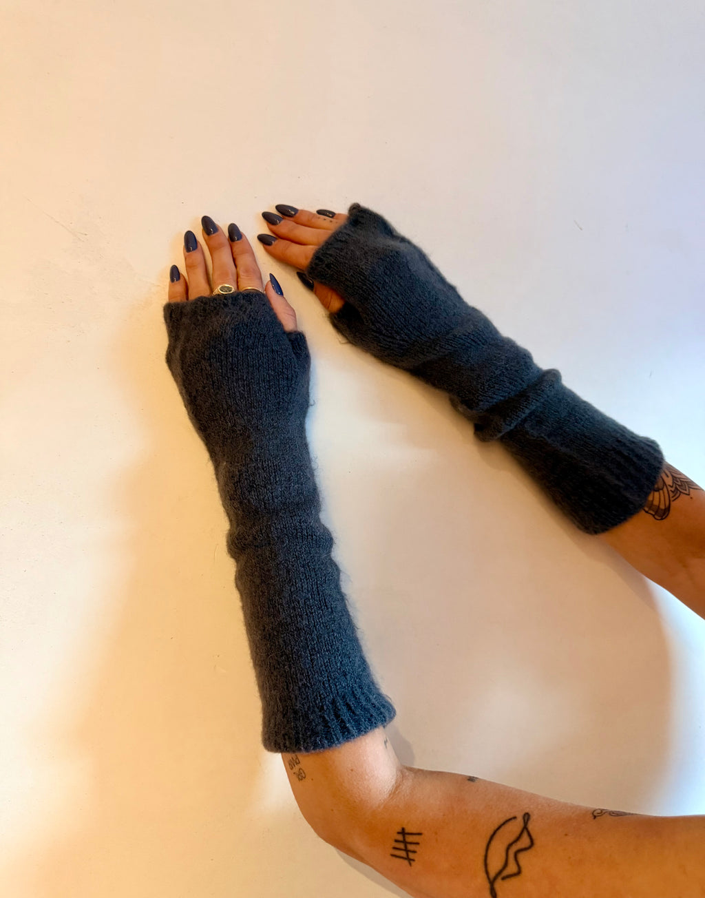 long baby alpaca handschoenen