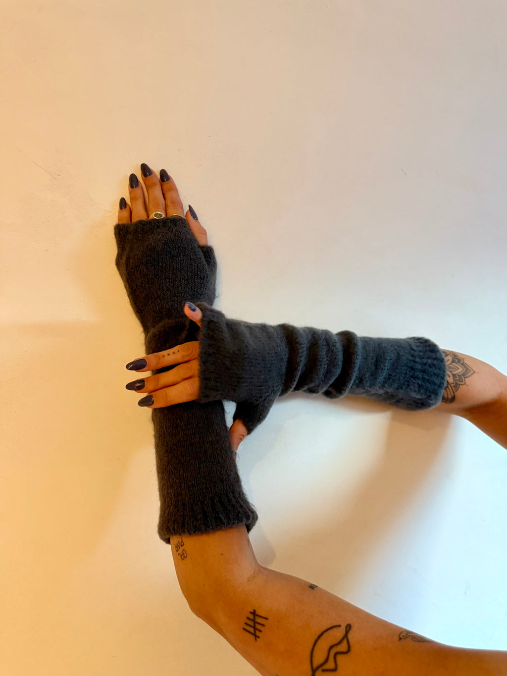 long baby alpaca handschoenen