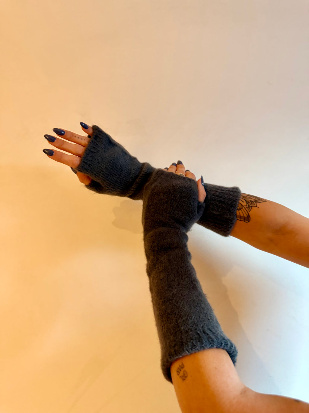 long baby alpaca handschoenen