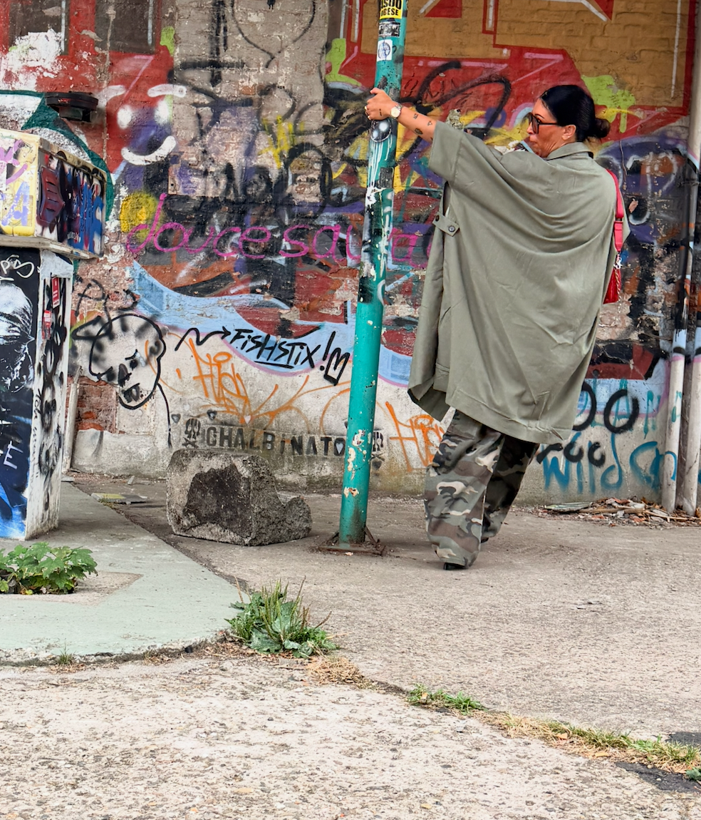 Oversized Cape-jas in Linnen